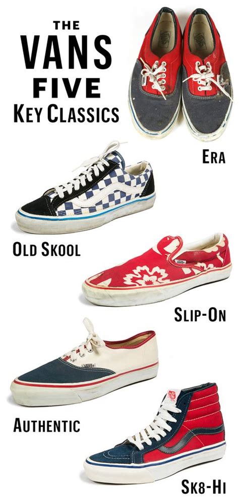 types of vans shoes